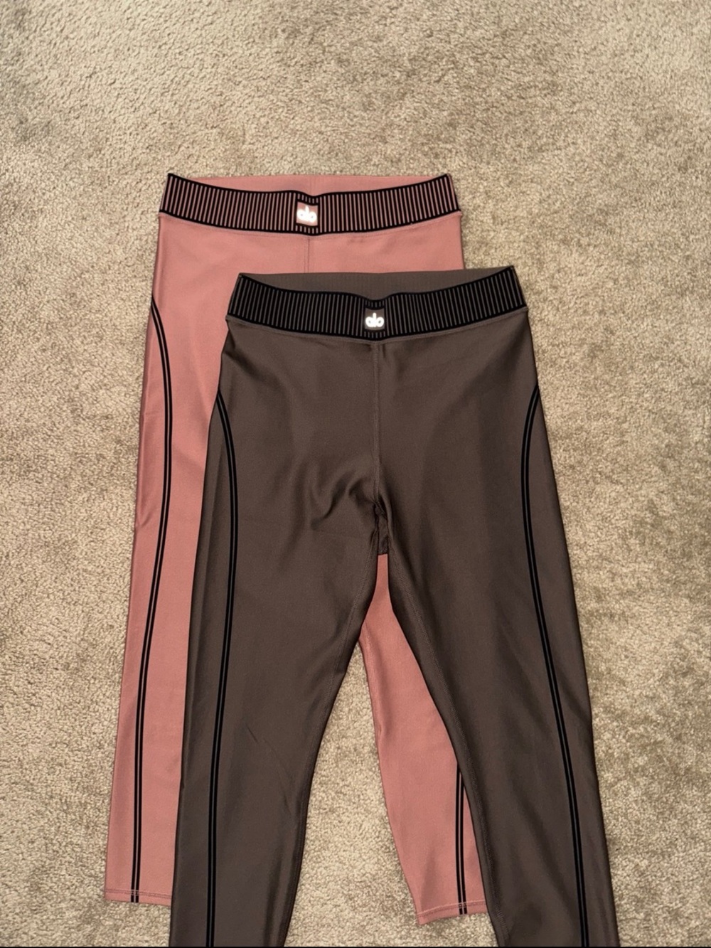 alo airlift high waist 7/8 line up Leggings Espresso Chestnut size XS - Picture 1 of 7